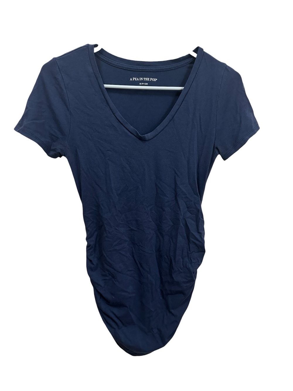 A Pea In The Pod Blue Maternity Shirt Small